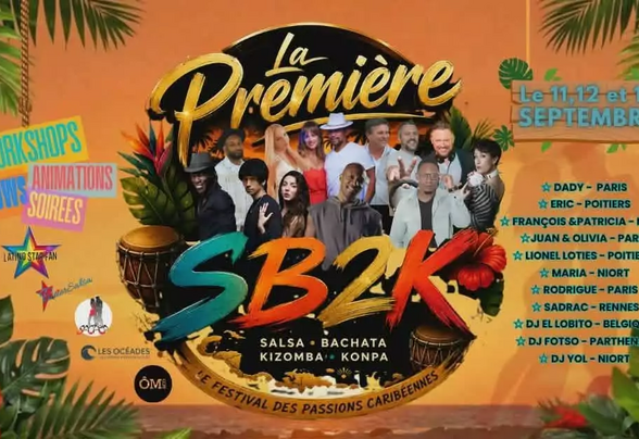 Affiche du festival SB2K – La Première, festival des passions caribéennes, 11, 12 et 13 septembre - Agrandir l'image, fenêtre modale